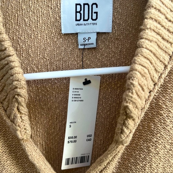 Urban outfitters beige sweater/ cargdigan/ size small new with tags 🏷 ✨✨✨ - Picture 5 of 9